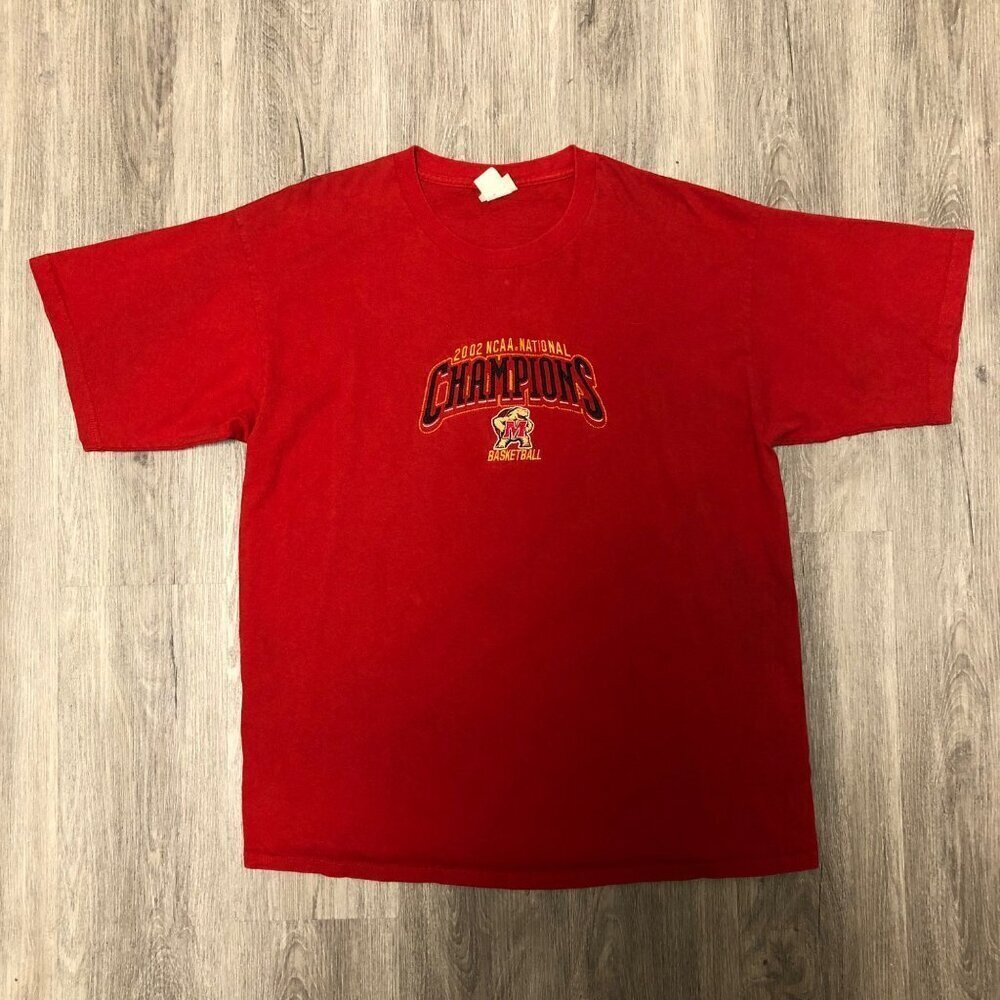 Vintage University of Maryland 2002 NCAA Basketball Champions Size XL T- Shirt
